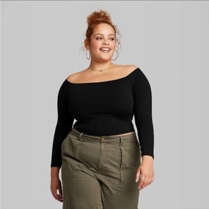 Target – wild fable, – long sleeve off the shoulder shirt